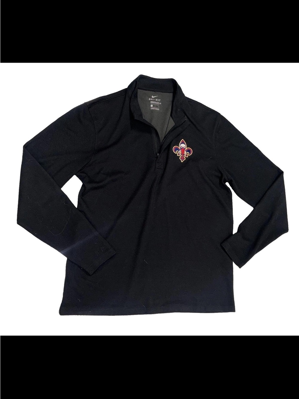 Nike Dri Fit 1/4 Zip New Orleans Pelicans Rare Embroidered Pullover Mens SZ.L